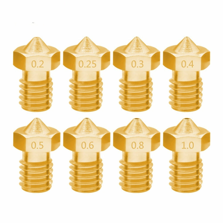 8 PCS Bugatti 3D Printer Accessories E3D-V5 V6 Nozzle M6 Thread