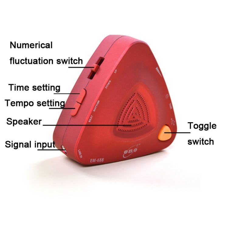 ENO EM-688 Electronic Vocal Rechargeable Metronome For Piano/Guitar/Drum/Guzheng/Violin