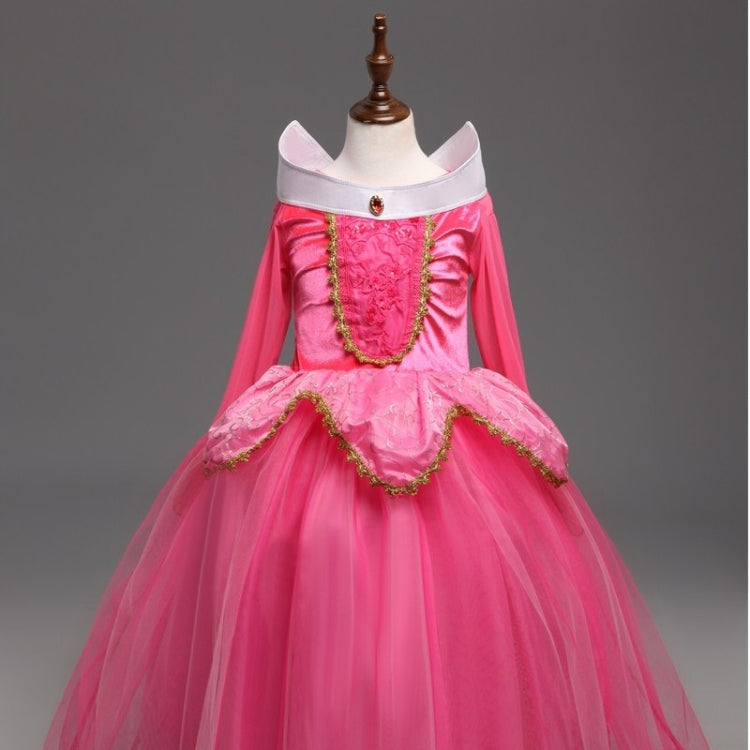 Girls Dress Halloween Cosplay Sleeping Beauty Princess Dresses Christmas Costume Party Children Kids Clothing, 110cm, 120cm, 130cm, 140cm, 150cm