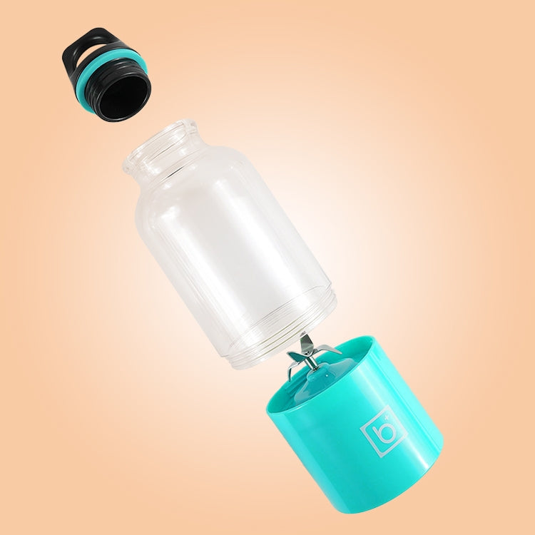 500ml Mini Portable Electric Juicer Cup USB Rechargeable Juicer Blender Maker Shaker Squeezers Fruit Orange Juice Extractor, 4 Blade Head Blue, 4 Blade Head Green, 4 Blade Head Pink