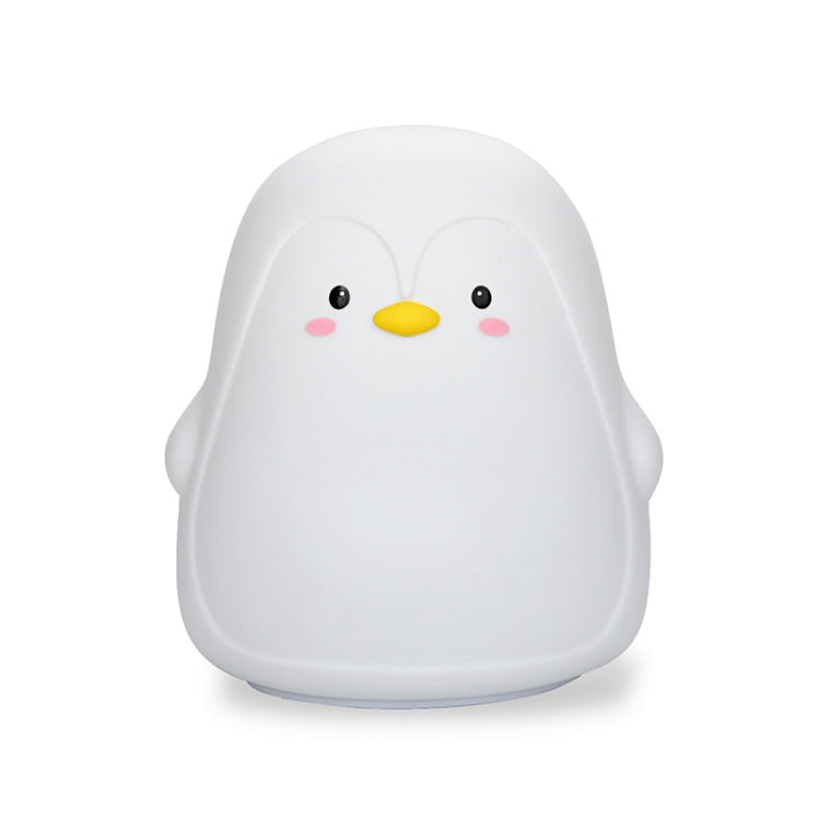 Penguin Silicone Pat Night Light Children Bedside Atmosphere Lamp, Penguin White