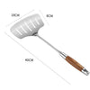 Stainless Steel Fried Fish Spatula Creative Leak Shovel Fried Steak Flat Spatula, Rosewood Handle, All Steel Handle