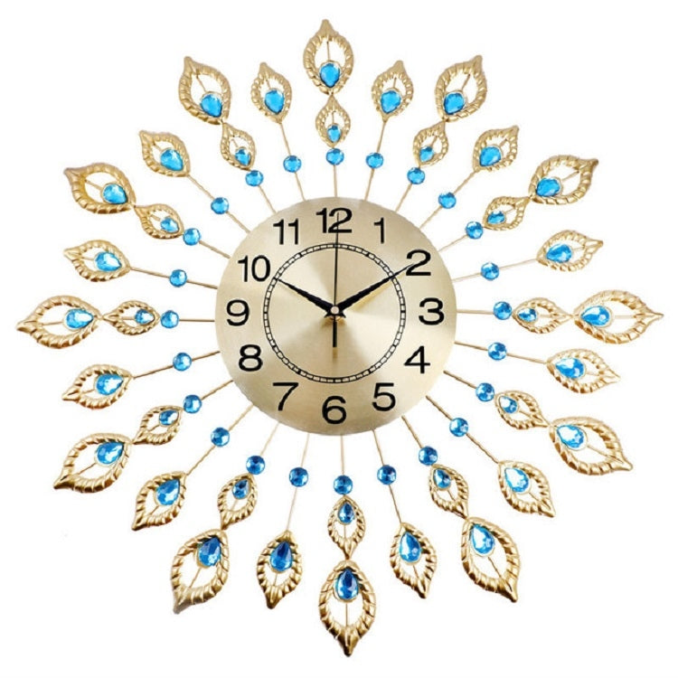 Creative Peacock Wall Clock Personality Mute Living Room Decoration Clock, Peacock Wall Clock