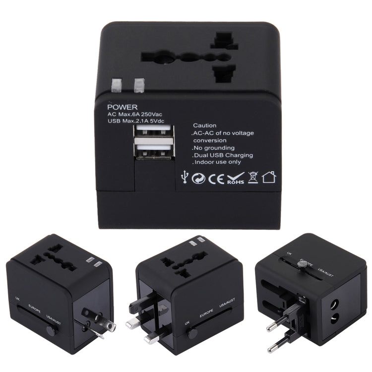 5V 2.1A Dual USB Power Socket Charger Adapter