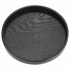 Creative Round Solid Wood Tea Tray Hotel Wooden Tay Storage Tray, Diameter: 33cm, Black, Diameter: 33cm