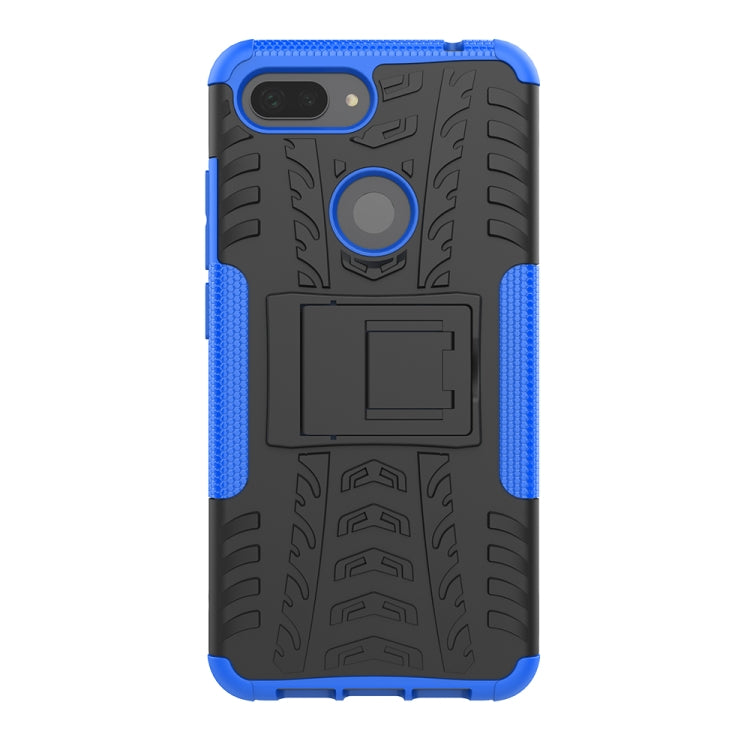 Shockproof  PC + TPU Tire Pattern Case for Xiaomi Mi 8 Lite, with Holder