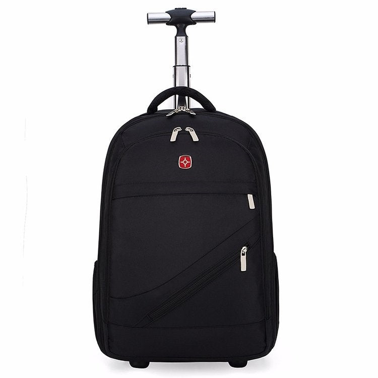18 inch Pull Rod Double Shoulders School Bag Book Backpack Business Travel Box Bag, 18 inch