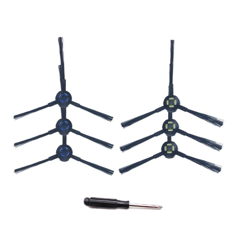 XI270 3 Pairs I258 Side Brush + G601 Black Screwdriver for ILIFE V8S
