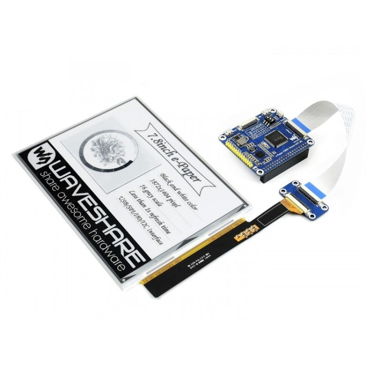 Waveshare 7.8 inch 1872x 1404 E-Ink Display HAT for Raspberry Pi, 7.8 inch